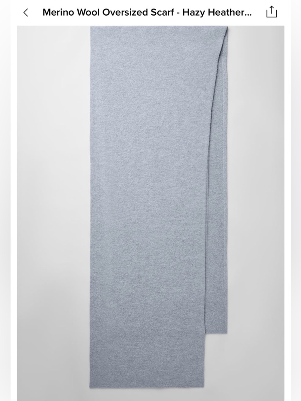 Alo yoga Merino Wool Oversized Scarf - Hazy Heather Grey - Picture 4 of 6